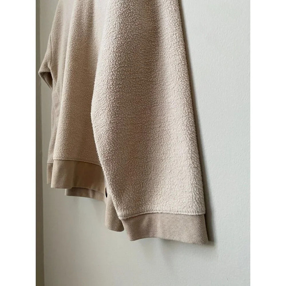 Madewell Women's (Re)sourced Brushed Side-Button Relaxed Sweatshirt in Cream XXS - Picture 8 of 16
